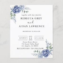 Elegant Dusty Blue Greenery Hochzeitsmaterial