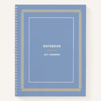 Élégant Dusty Blue Herringbone Carnet planificateu