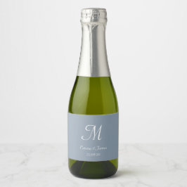 Elegant Dusty Blue Monogram Gastgeschenk Hochzeit 