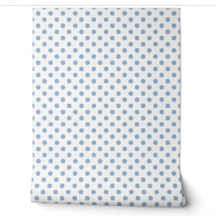 Elegant Dusty Blue Polka Dots Tapete