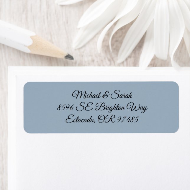 Elegant Dusty Blue Return Address (Insitu)