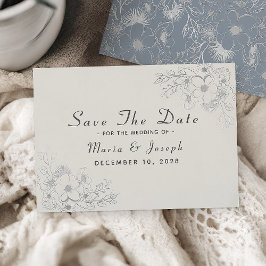 Elegant Dusty Blue Winter Wedding Rett Date Save The Date
