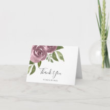 Elegant Dusty Mauve Watercolor Floral