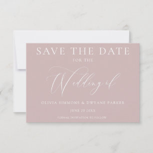 Elegant Dusty Pink Moderne Hochzeit Save The Date