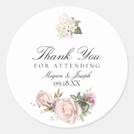 Elegant Dusty Rose Danke Stickers