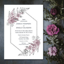 Elegant Dusty Rose Gray Botanische Hochzeit