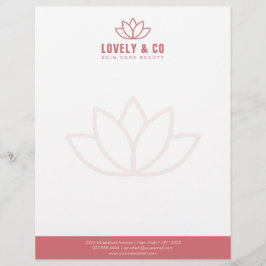 Elegant Dusty Rose & Ivory Salon Beauty Briefbogen