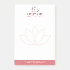 Elegant Dusty Rose & Ivory Salon Beauty Post-it Klebezettel