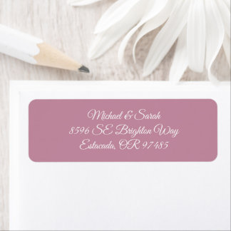 Elegant Dusty Rose Pink Return Address
