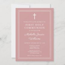 Elegant Dusty Rose Rosa Erste Heilige Kommune