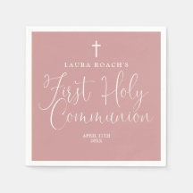Elegant Dusty Rose Rosa Erste Heilige Kommune