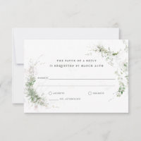 Elegant Earthy Greenerity Watercolor Wedding