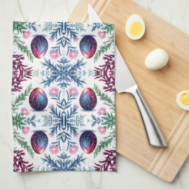 Elegant Easter Egg Botanical Art Geschirrtuch