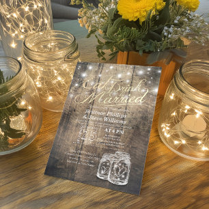 Elegant EAT Boire & Etre Marié Mariage Invitations