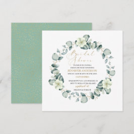 Elegant Ecalyptus Floral Bridal Dusche Einladung