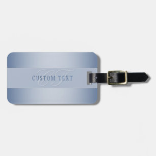 Elegant Editable Monogram Script Writing Blau Gepäckanhänger