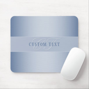 Elegant Editable Monogram Script Writing   Blau Mousepad