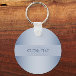 Elegant Editable Monogram Script Writing | Blau Schlüsselanhänger