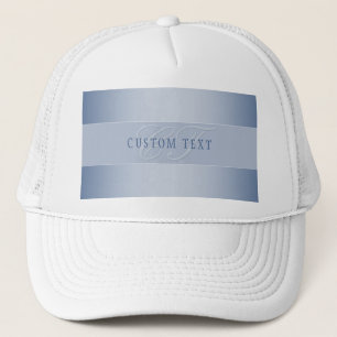 Elegant Editable Monogram Script Writing   Blau Truckerkappe