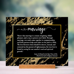 Élégant effet de marbre doré signe acrylique - Mar