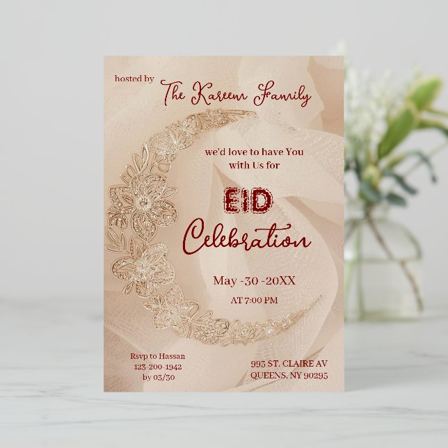 Elegant EId Celebration  Eid Party Invitation (Debout devant)