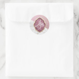 Elegant Eid Mubarak Arabische Kalligraphie Runder Aufkleber