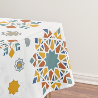 Elegant Eid Mubarak Calligraphy Moon Stars Tischdecke