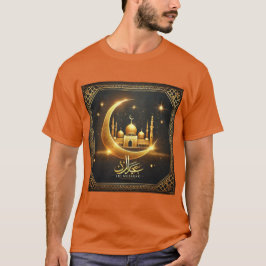 Elegant Eid Mubarak Crescent Moschee Tshirt