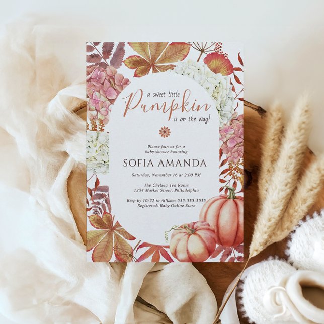 Elegant ein wenig Kürbiskugel lässt die Babydusche Einladung (Von Creator hochgeladen)