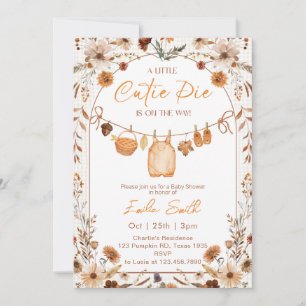 Elegant Eine kleine Süsse Pie Boho Herbstdusche Ba Einladung