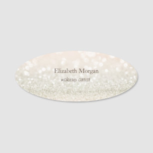 Elegant Einfach Glitter-Bokeh Namensschild