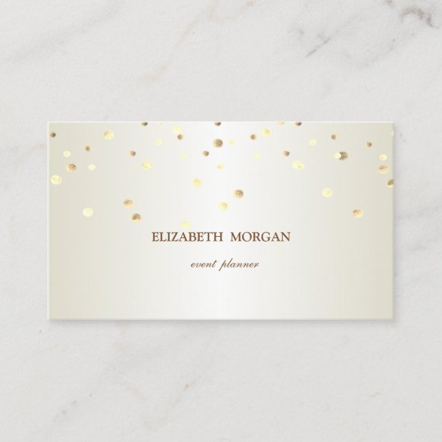 Elegant einfach, Minimalistisch, Conffeti Visitenkarte (Vorderseite)