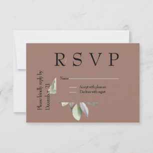 Elegant einfach  RSVP karte