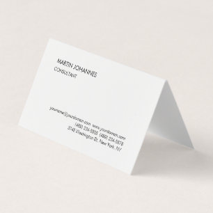 Elegant Einfach Schlicht Schwarz-weiß Personalisie Visitenkarten