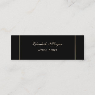 Elegant Einfach Stylisch Modern, Schwarz Mini Visitenkarte