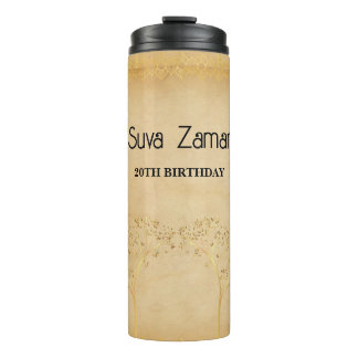 Elegant Einfach Süß Grauer 20. Geburtstag Thermosbecher