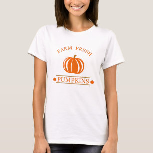 Elegant einfache farmfrische Kürbisse Herbst T-Shirt