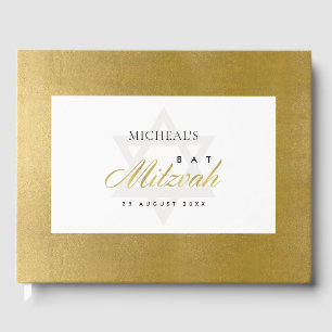 ELEGANT EINFACHE, KLARE IMITATE GOLD BAR BAT MITZV GÄSTEBUCH