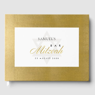 ELEGANT EINFACHE, KLARE IMITATE GOLD BAR BAT MITZV GÄSTEBUCH