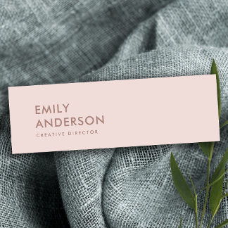 ELEGANT EINFACHE MINIMAL BLUSH PINK BERUFLICH MINI VISITENKARTE