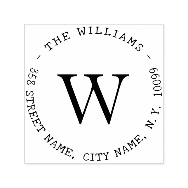 Elegant Einfacher Nachname Permastempel (Design)