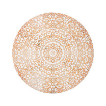 Élégant élégant Mandala Boho Chic Blanc & Cuivre