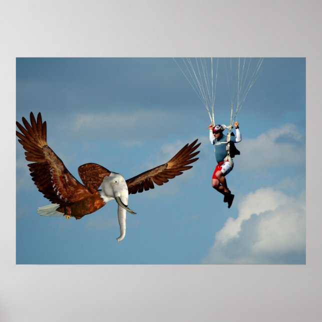 Elegant Elephant Eagle Poster (Vorne)