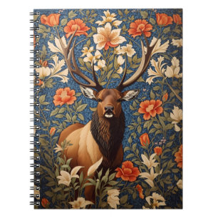 Elegant Elk William Morris Inspiriert Notizblock