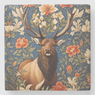 Elegant Elk William Morris Inspiriert Steinuntersetzer