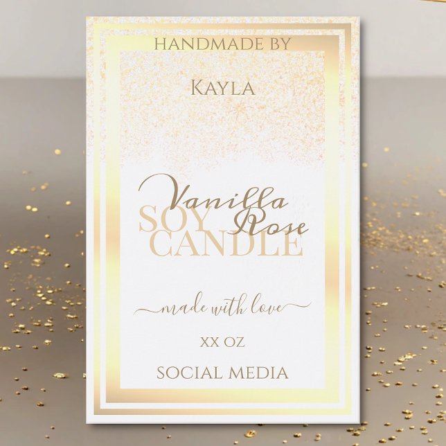 Élégant emballage de produits blancs Étiquettes Go (Créateur téléchargé)