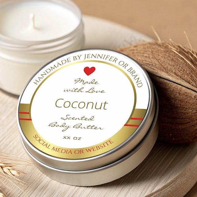 Élégant emballage de produits Étiquettes blanc et  (Créateur téléchargé)