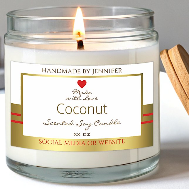 Élégant emballage de produits Étiquettes blanc et  (Créateur téléchargé)