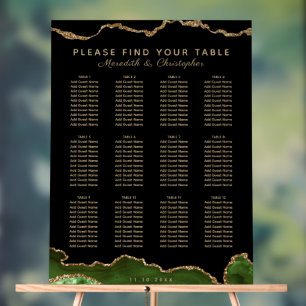 Élégant Emerald Green 12 Table Mariage Siège