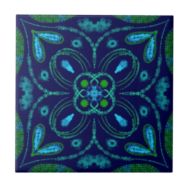 Elegant Emerald Green Fliese (Vorderseite)